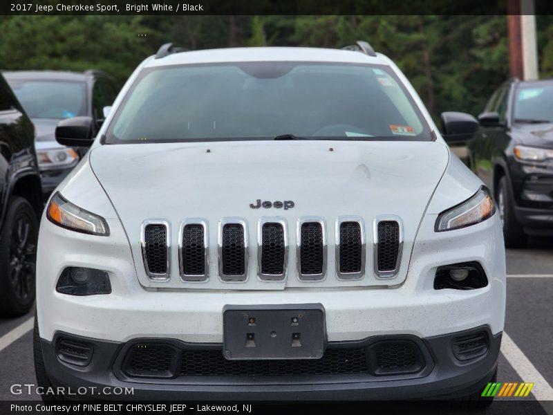 Bright White / Black 2017 Jeep Cherokee Sport