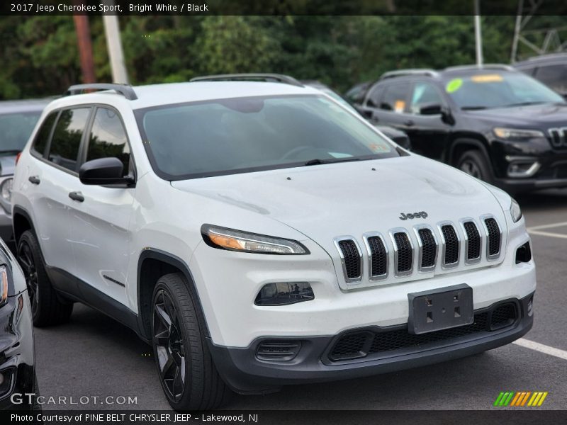 Bright White / Black 2017 Jeep Cherokee Sport