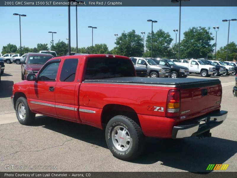 Fire Red / Graphite 2001 GMC Sierra 1500 SLT Extended Cab 4x4