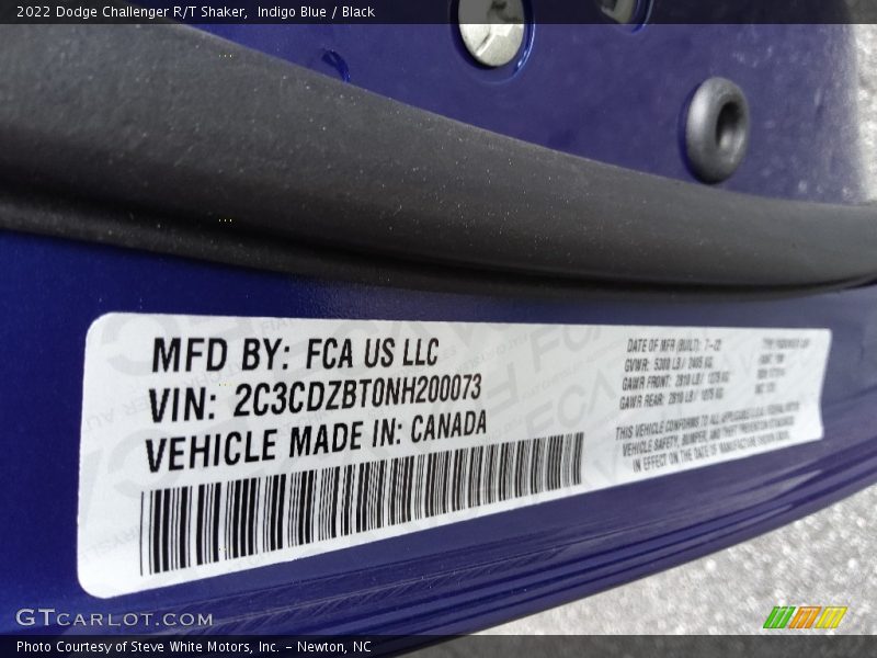 Indigo Blue / Black 2022 Dodge Challenger R/T Shaker