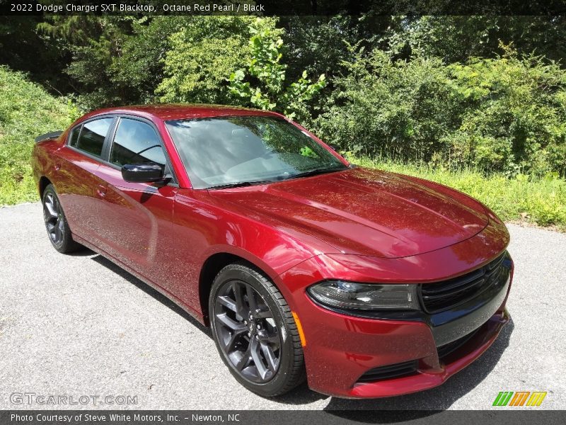 Octane Red Pearl / Black 2022 Dodge Charger SXT Blacktop