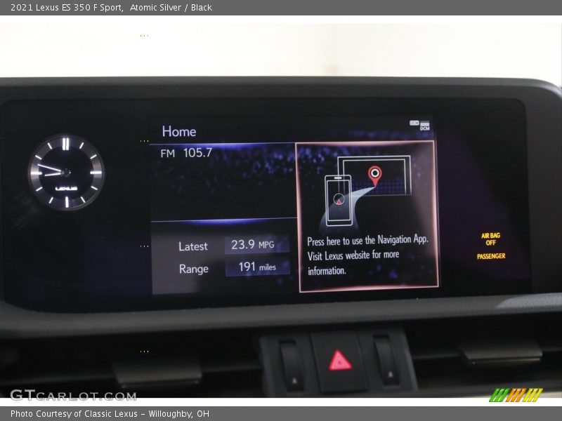 Atomic Silver / Black 2021 Lexus ES 350 F Sport