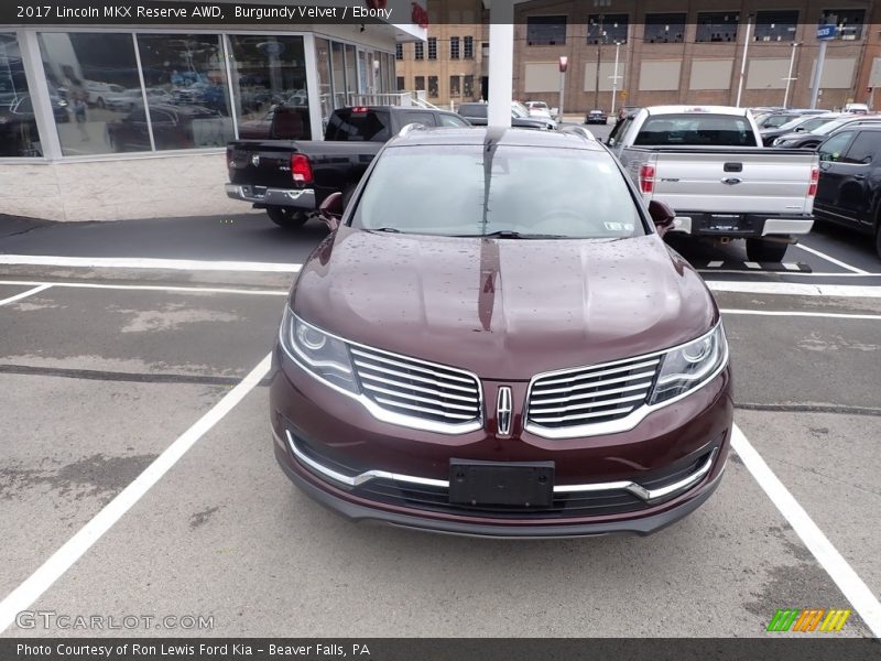 Burgundy Velvet / Ebony 2017 Lincoln MKX Reserve AWD