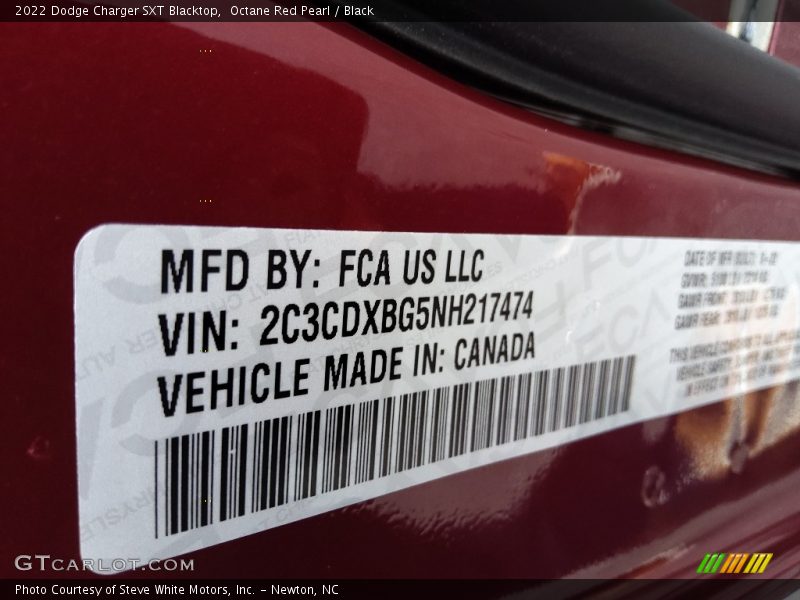 Octane Red Pearl / Black 2022 Dodge Charger SXT Blacktop
