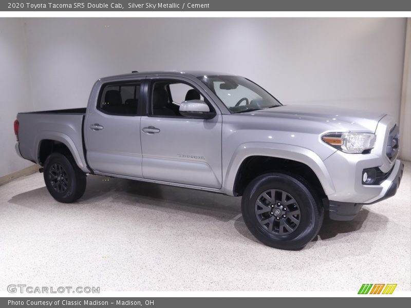 Silver Sky Metallic / Cement 2020 Toyota Tacoma SR5 Double Cab