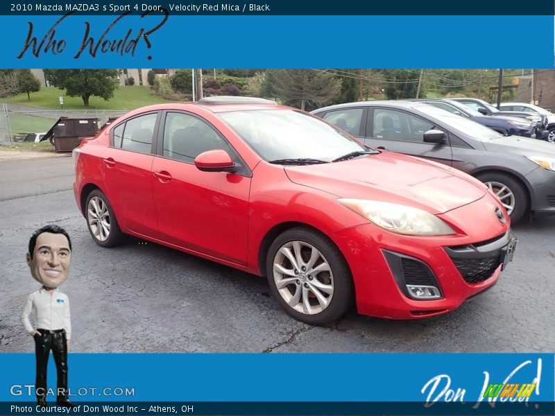 Velocity Red Mica / Black 2010 Mazda MAZDA3 s Sport 4 Door