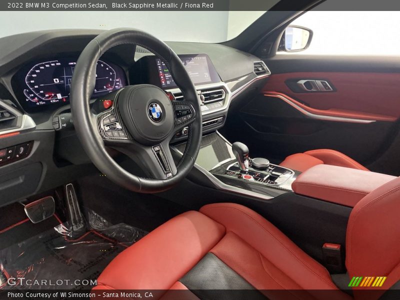  2022 M3 Competition Sedan Fiona Red Interior