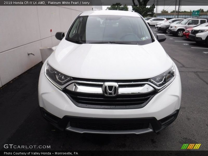 Platinum White Pearl / Ivory 2019 Honda CR-V LX AWD