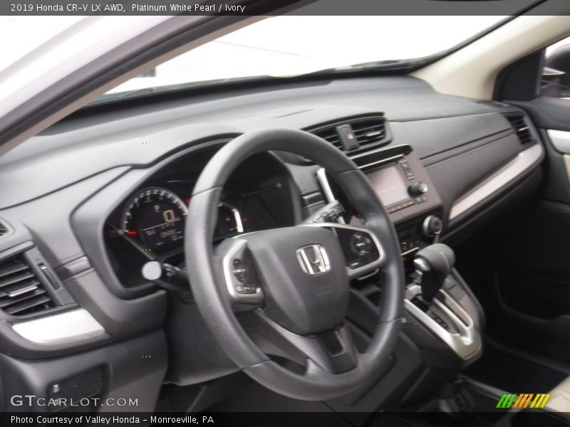 Platinum White Pearl / Ivory 2019 Honda CR-V LX AWD