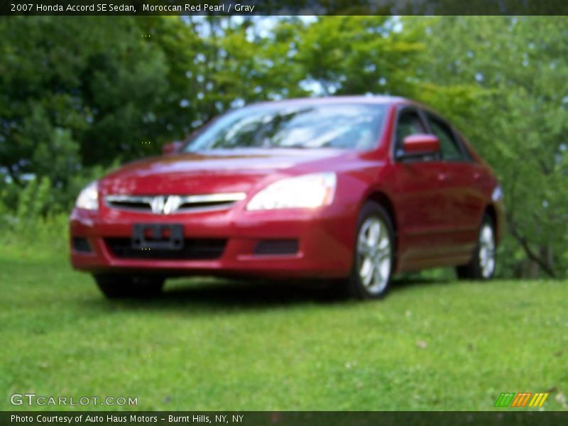 Moroccan Red Pearl / Gray 2007 Honda Accord SE Sedan