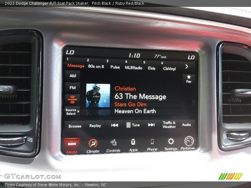 Pitch Black / Ruby Red/Black 2022 Dodge Challenger R/T Scat Pack Shaker