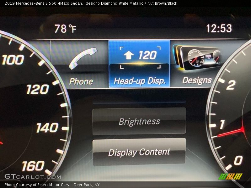 designo Diamond White Metallic / Nut Brown/Black 2019 Mercedes-Benz S 560 4Matic Sedan