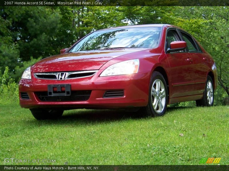 Moroccan Red Pearl / Gray 2007 Honda Accord SE Sedan
