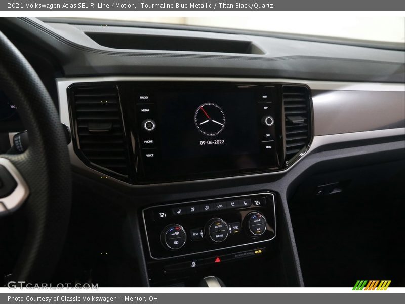 Tourmaline Blue Metallic / Titan Black/Quartz 2021 Volkswagen Atlas SEL R-Line 4Motion