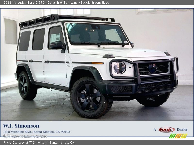 Ophalith White Magno / Saddle Brown/Black 2022 Mercedes-Benz G 550