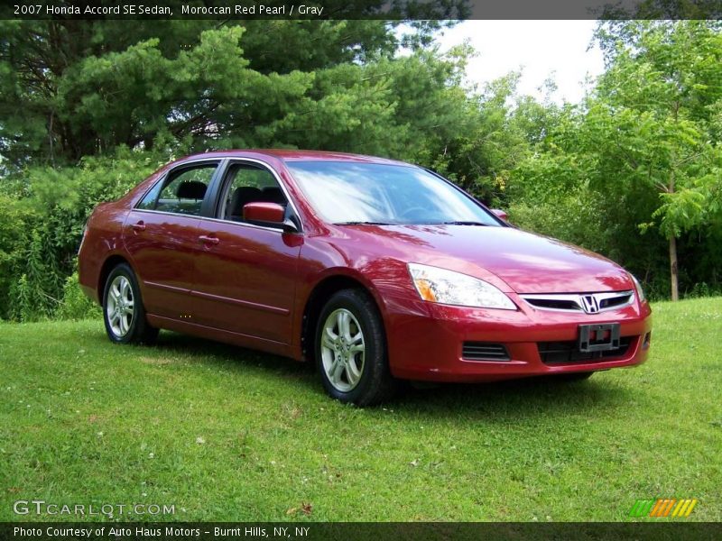 Moroccan Red Pearl / Gray 2007 Honda Accord SE Sedan