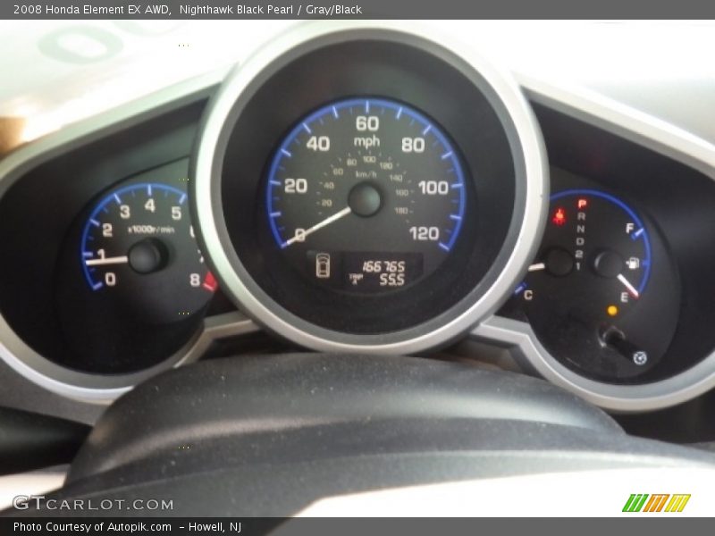 Nighthawk Black Pearl / Gray/Black 2008 Honda Element EX AWD