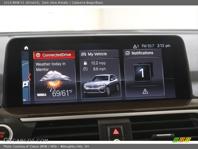 Dark Olive Metallic / Canberra Beige/Black 2019 BMW X3 xDrive30i