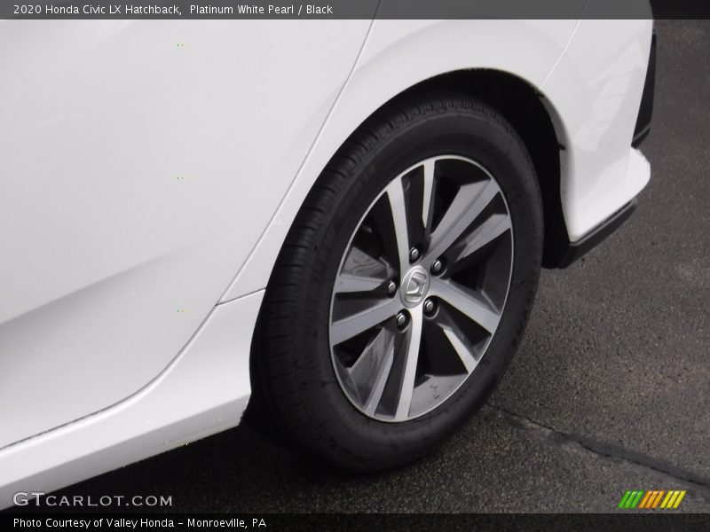 Platinum White Pearl / Black 2020 Honda Civic LX Hatchback