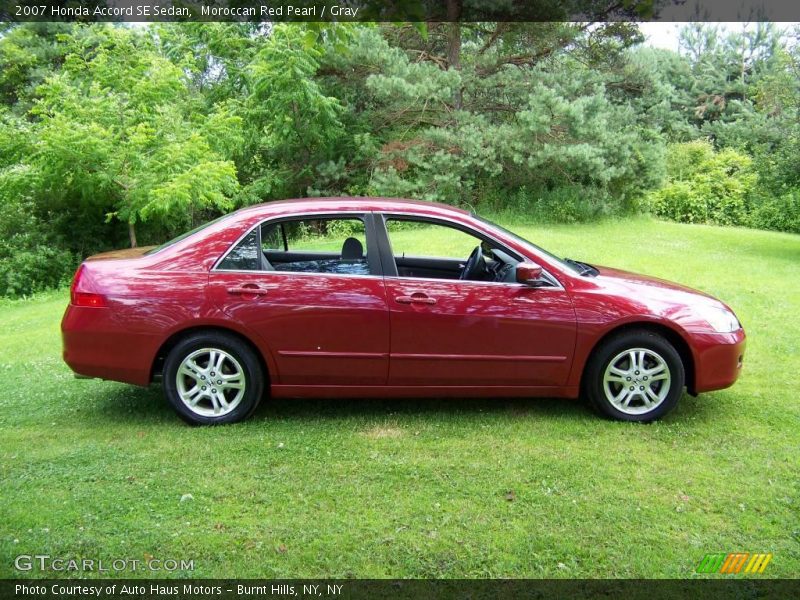 Moroccan Red Pearl / Gray 2007 Honda Accord SE Sedan