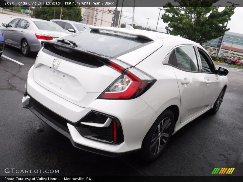 Platinum White Pearl / Black 2020 Honda Civic LX Hatchback