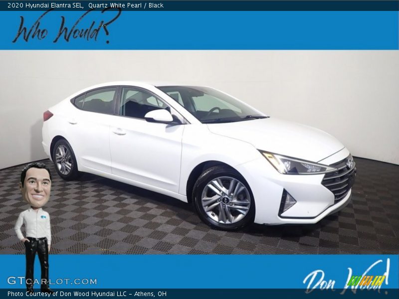 Quartz White Pearl / Black 2020 Hyundai Elantra SEL