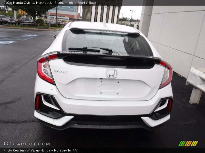 Platinum White Pearl / Black 2020 Honda Civic LX Hatchback