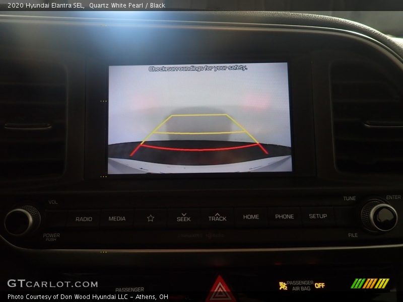 Quartz White Pearl / Black 2020 Hyundai Elantra SEL