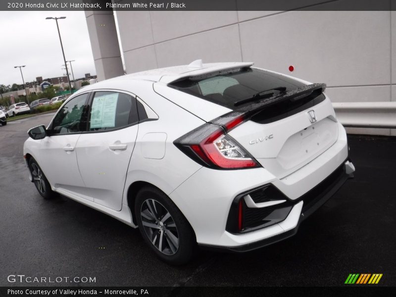 Platinum White Pearl / Black 2020 Honda Civic LX Hatchback