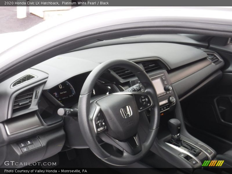 Platinum White Pearl / Black 2020 Honda Civic LX Hatchback