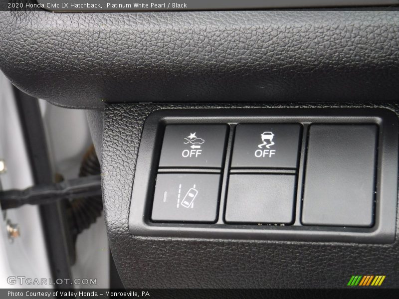 Platinum White Pearl / Black 2020 Honda Civic LX Hatchback