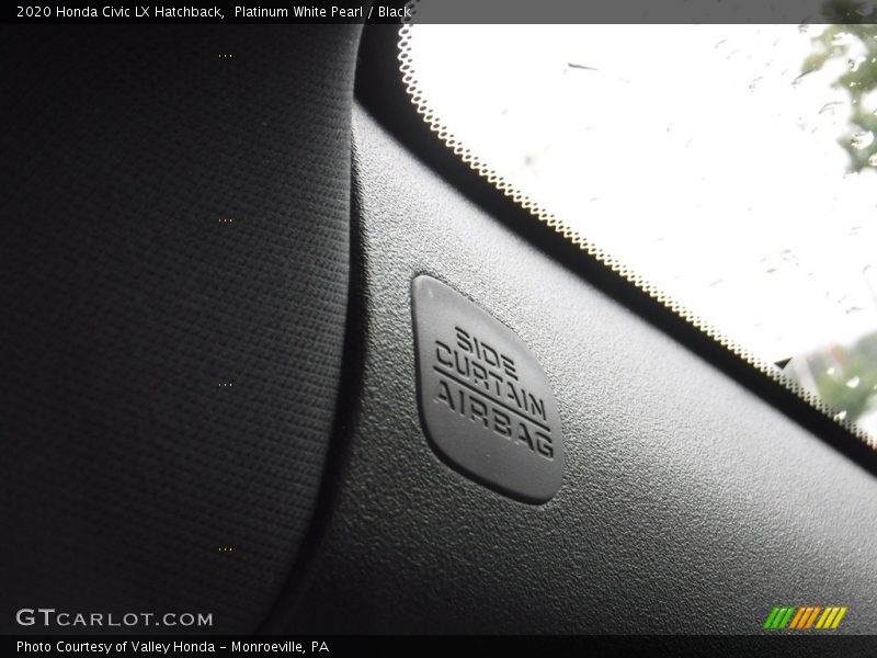 Platinum White Pearl / Black 2020 Honda Civic LX Hatchback