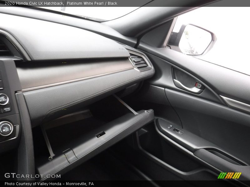 Platinum White Pearl / Black 2020 Honda Civic LX Hatchback