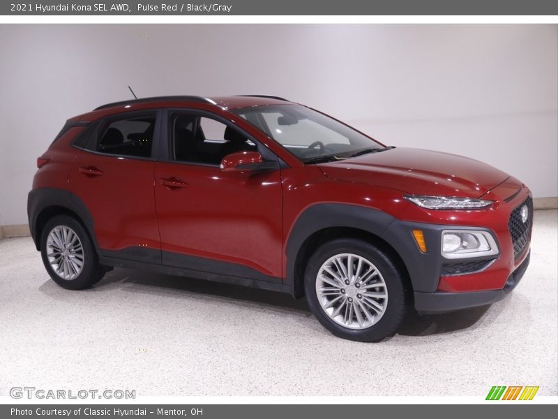 Pulse Red / Black/Gray 2021 Hyundai Kona SEL AWD