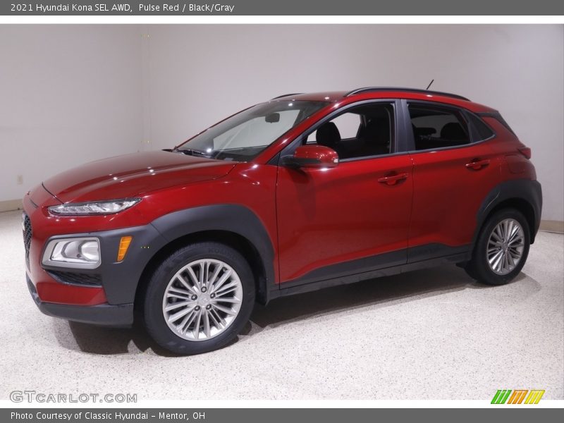 Pulse Red / Black/Gray 2021 Hyundai Kona SEL AWD