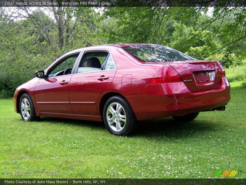 Moroccan Red Pearl / Gray 2007 Honda Accord SE Sedan