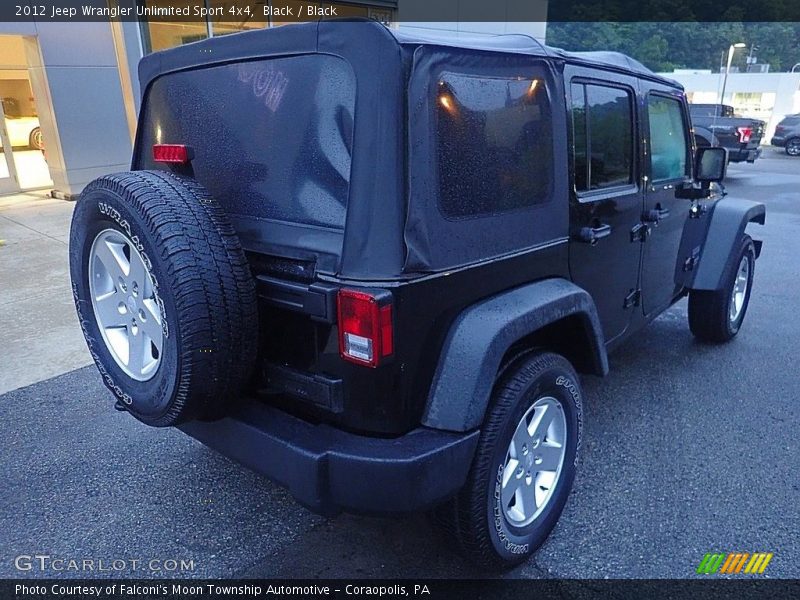 Black / Black 2012 Jeep Wrangler Unlimited Sport 4x4