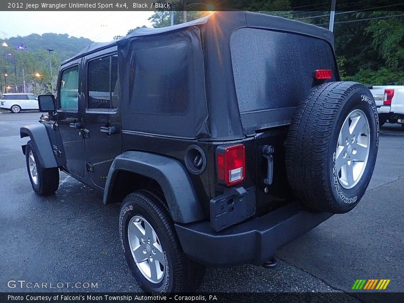 Black / Black 2012 Jeep Wrangler Unlimited Sport 4x4