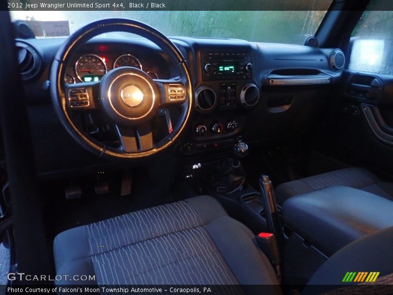 Black / Black 2012 Jeep Wrangler Unlimited Sport 4x4