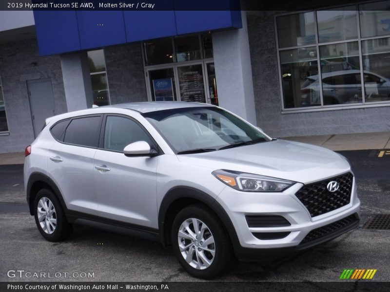 Molten Silver / Gray 2019 Hyundai Tucson SE AWD