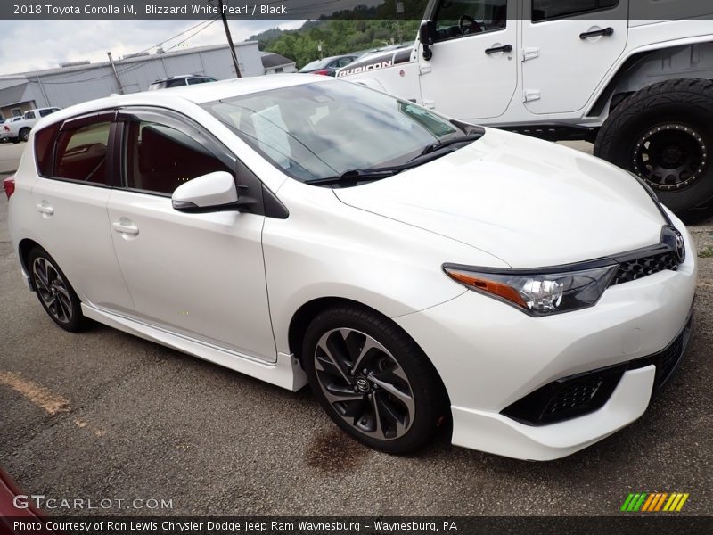 Blizzard White Pearl / Black 2018 Toyota Corolla iM
