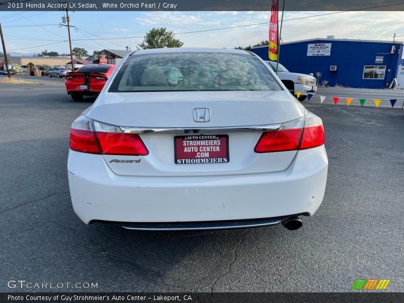 White Orchid Pearl / Gray 2013 Honda Accord LX Sedan