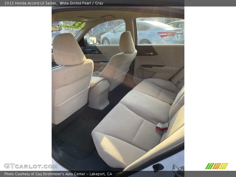 White Orchid Pearl / Gray 2013 Honda Accord LX Sedan