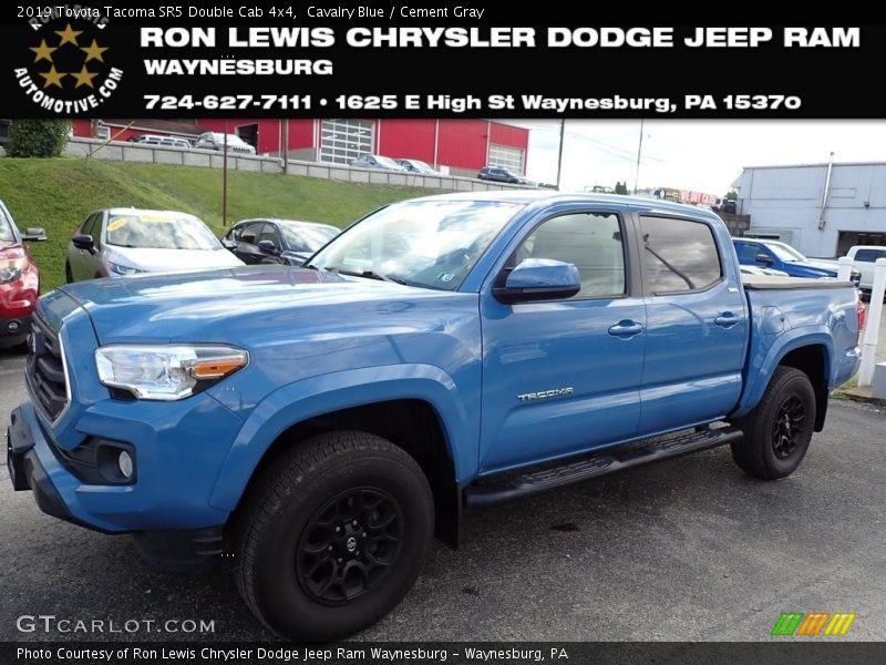 Cavalry Blue / Cement Gray 2019 Toyota Tacoma SR5 Double Cab 4x4