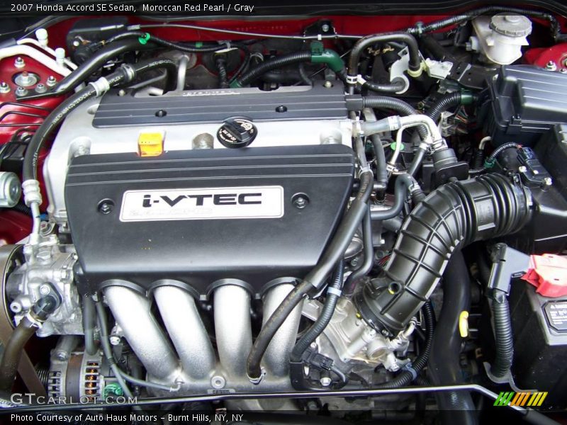 Moroccan Red Pearl / Gray 2007 Honda Accord SE Sedan