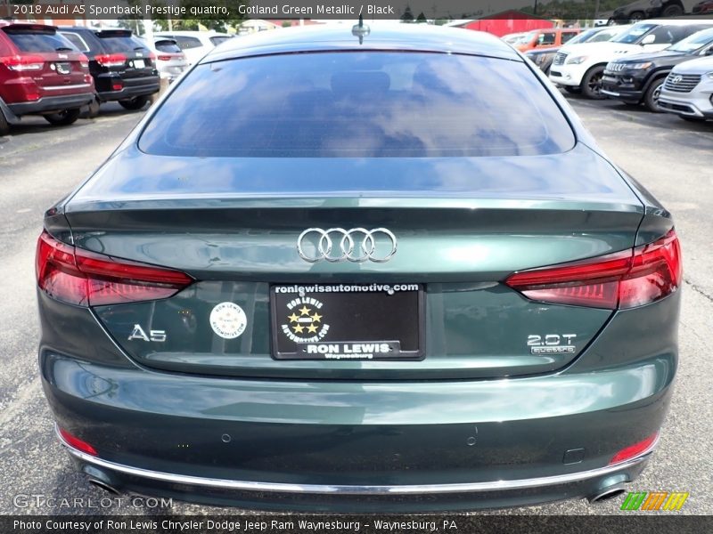 Gotland Green Metallic / Black 2018 Audi A5 Sportback Prestige quattro