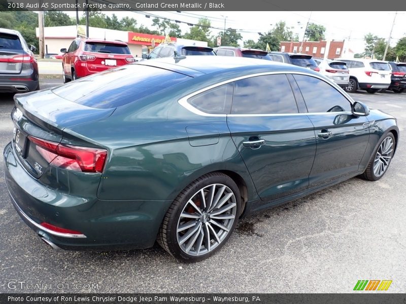 Gotland Green Metallic / Black 2018 Audi A5 Sportback Prestige quattro