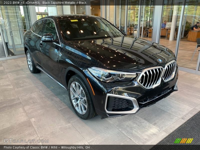 Black Sapphire Metallic / Black 2023 BMW X6 xDrive40i