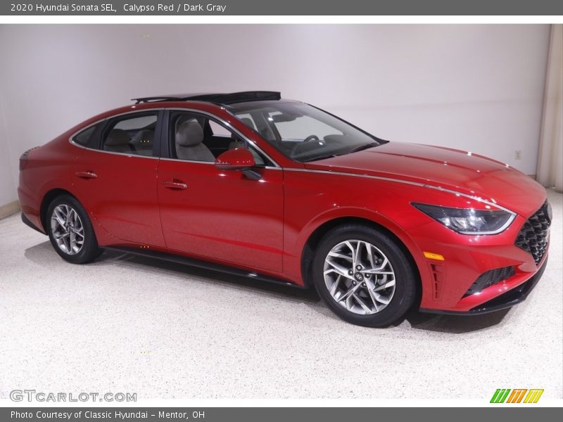 Calypso Red / Dark Gray 2020 Hyundai Sonata SEL