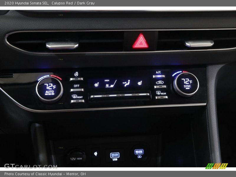 Calypso Red / Dark Gray 2020 Hyundai Sonata SEL